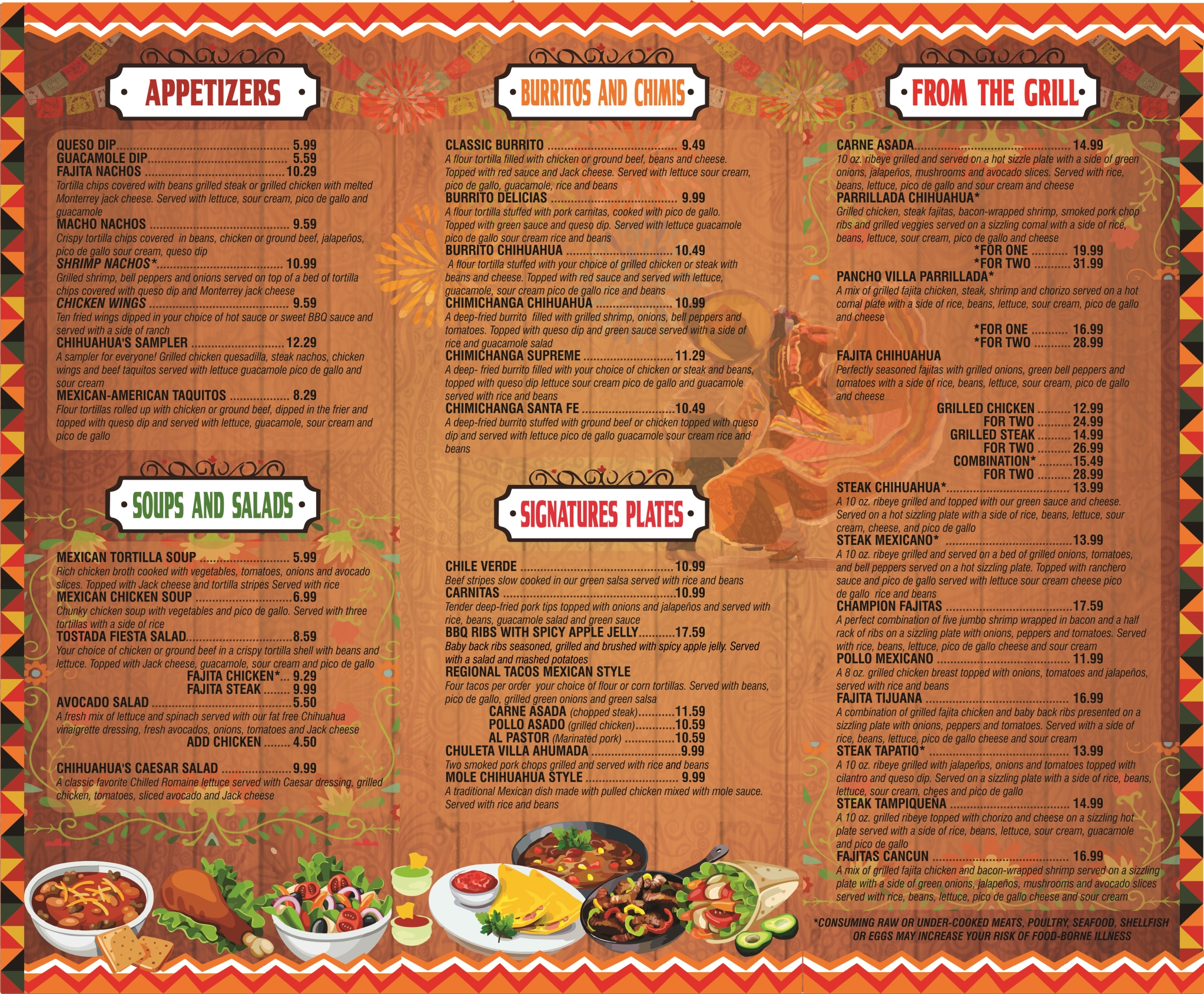 First Page Menu - Chihuahua's Mexican Restaurant & Cantina